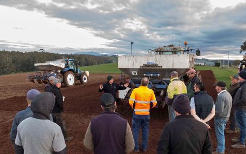 Discussing in-furrow fungicide application