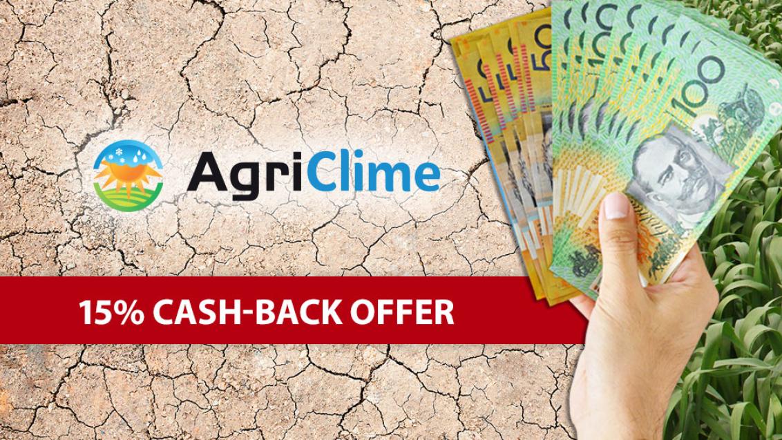 AgriClime  15 percent Cash-Back Offer banner