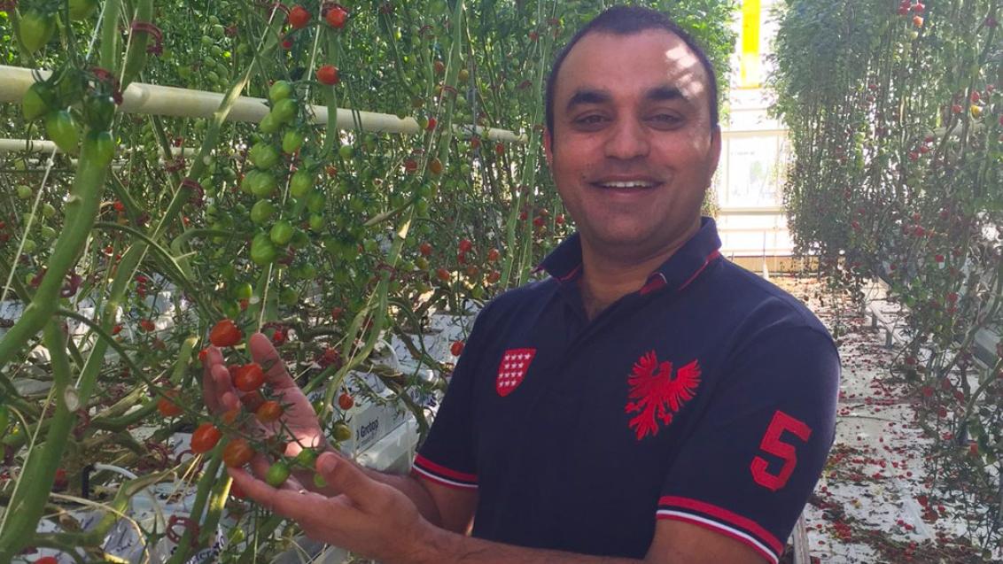 naresh singh next to crops 