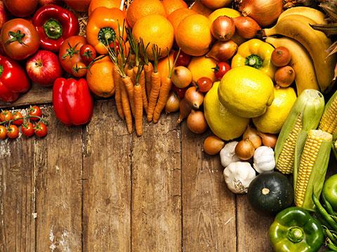 Veggies on table