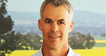 Man in front of open plain
