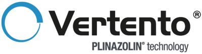 Vertento logo with blue ring icon and gray text, “VIRTUALIZER technology”
