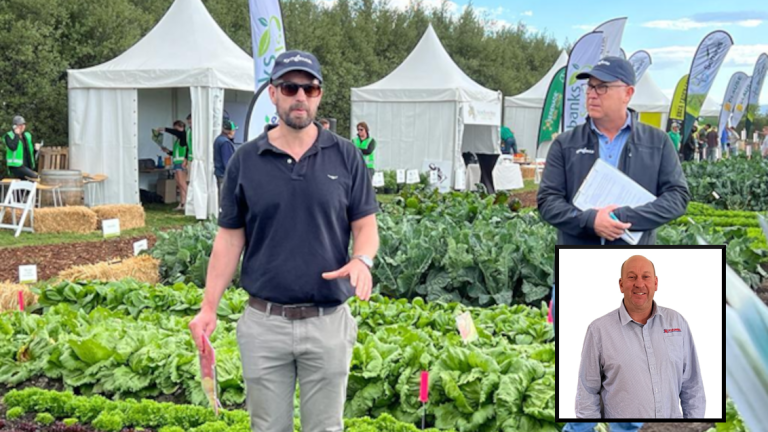 Syngenta Technical Services Lead, Len Ibbotson at VicVID field day, April 2023.