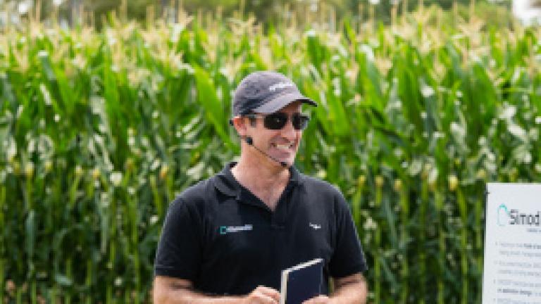 Syngenta Technical Manager, Rob Vitelli, in the field