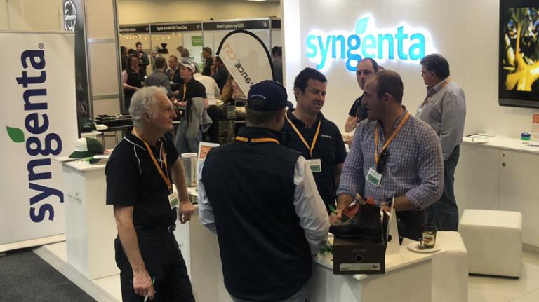 The Syngenta stand at the 2018 Australian Cotton Conference