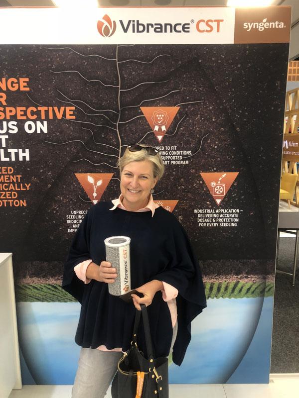 Syngenta asked invited visitors to the 2018 Australian Cotton Conference to guess how many Vibrance CST treated seeds were in the jar for their chance to win a pair of RM Williams boots.
