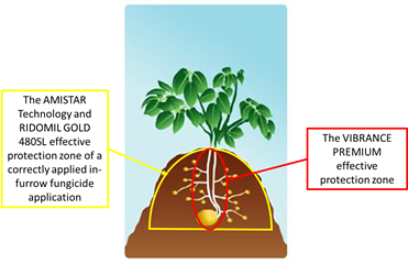 In-furrow fungicides from Syngenta. When applied correctly delivers superior control within the potato root zone.