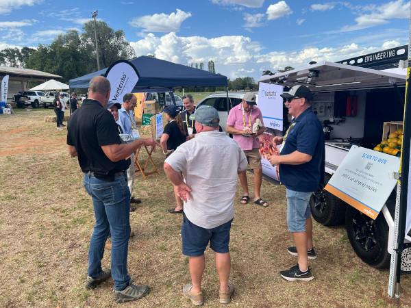 Syngneta team talking with growers about VERTENTO® insecticide at the 2025 Australian Citrus Congress in Griffith, NSW. 